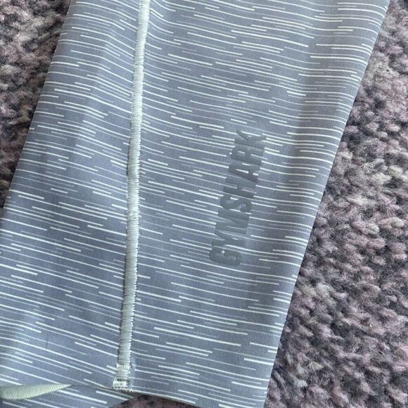 GymShark Women’s Grey Light Stripe Ankle Compression Leggings Sz L - Picture 6 of 7